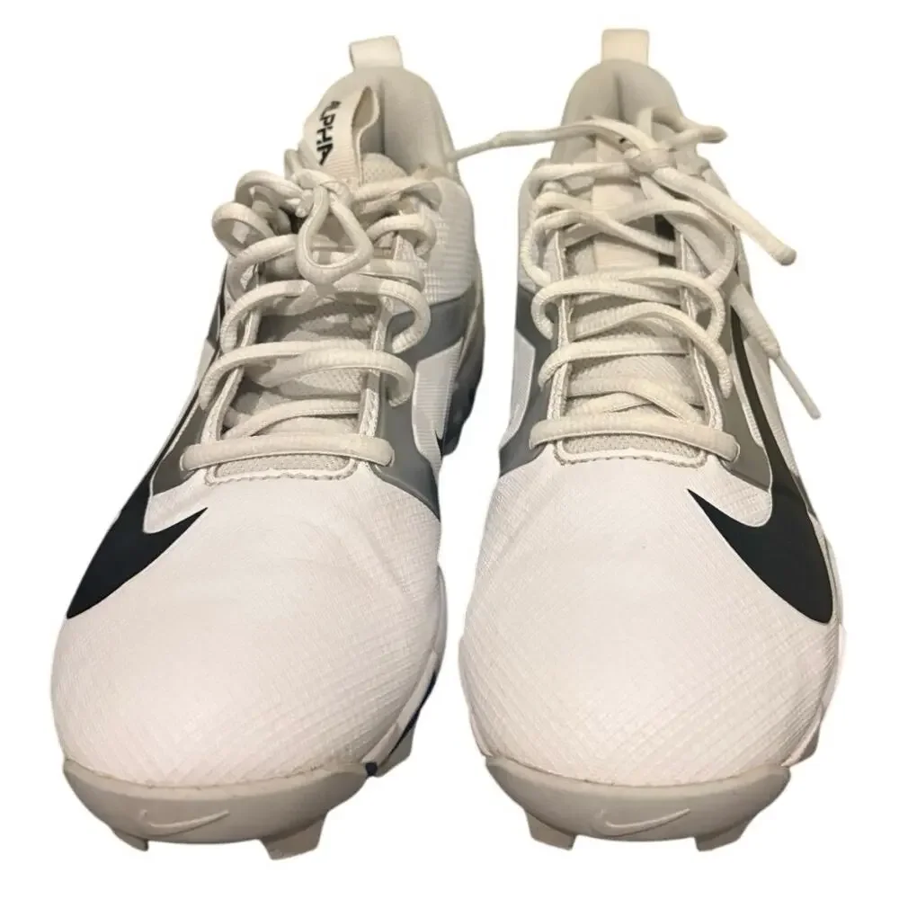 Nike Alpha Menace 4 Shark Men's Football Cleats, Size 7.5,‎ White FN0028-100